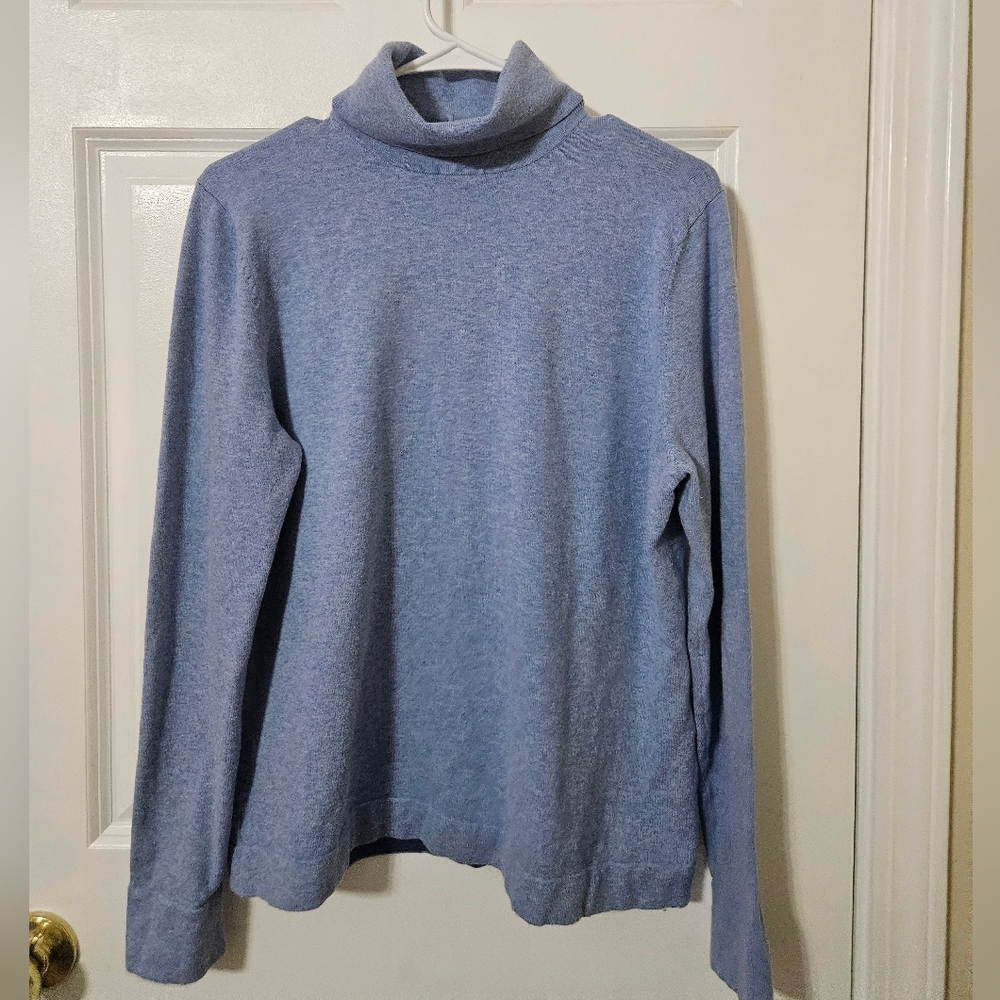 Eddie Bauer blue turtleneck sweater